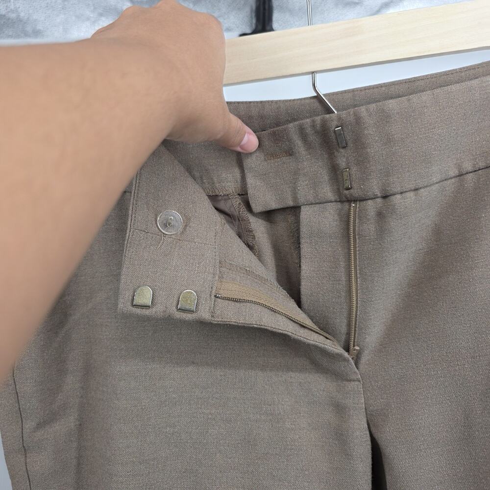 Ann Taylor Loft Julie Trousers Womens 12P Tan Curvy Dress Pants Slacks Classic - Picture 3 of 5